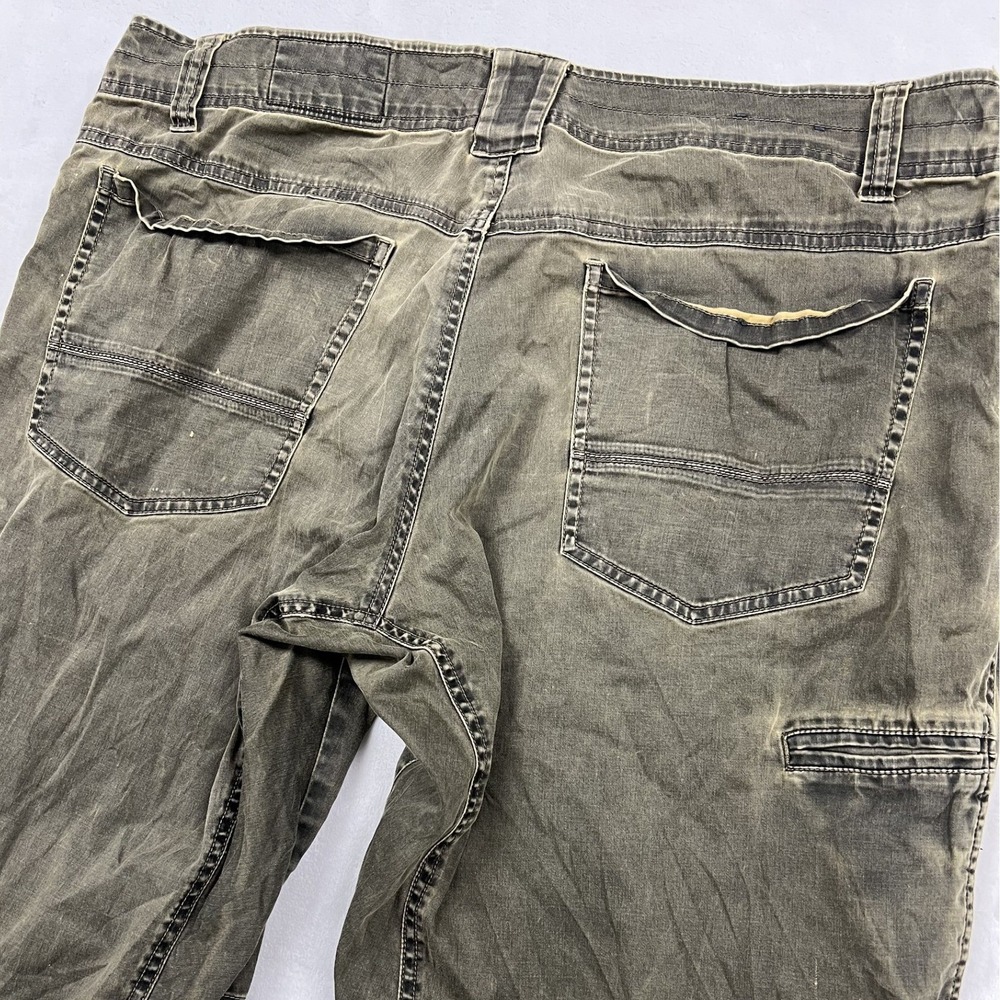 Kuhl Rydr Pants Mens 36x32 Olive Green Articulated Knee Workwear Utility Pant